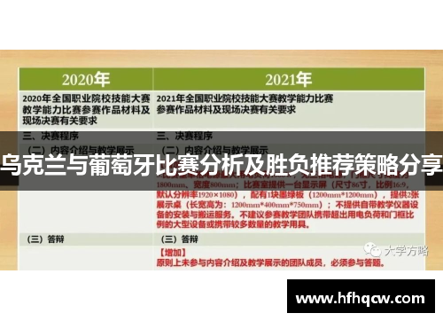 乌克兰与葡萄牙比赛分析及胜负推荐策略分享